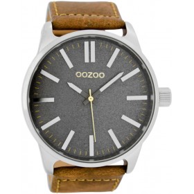OOZOO Timepieces 48mm Sand Leather Strap C7465